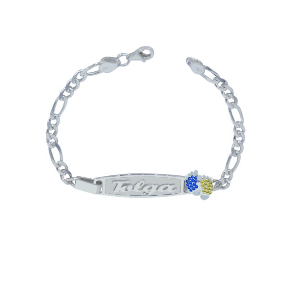 Gümüş Plaka Patikli İsimli Bebek Künyesi