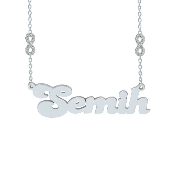 Gümüş Zinciri Çift Sonsuzluk İsimli Kolye