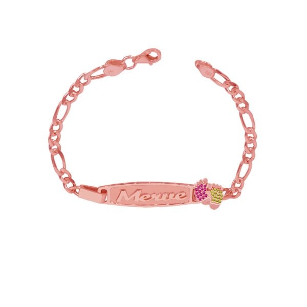 Gümüş Plaka Patikli İsimli Çocuk Bileklik