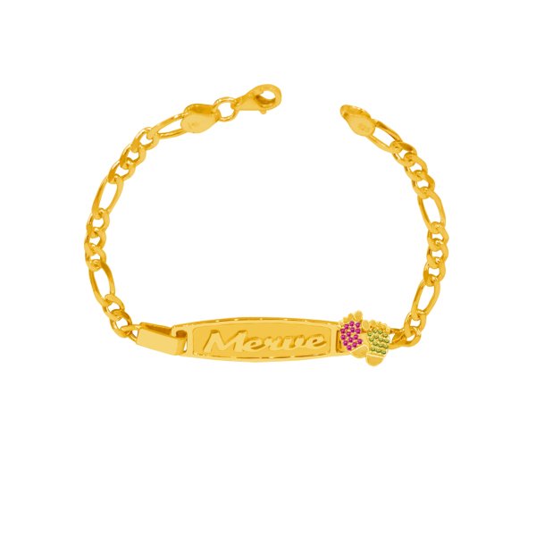 Gümüş Plaka Patikli İsimli Çocuk Bileklik