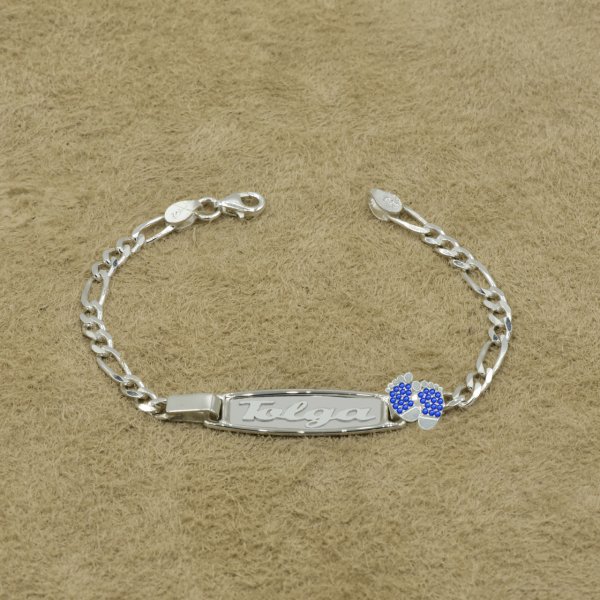 Gümüş İsimli Bebek Bileklik