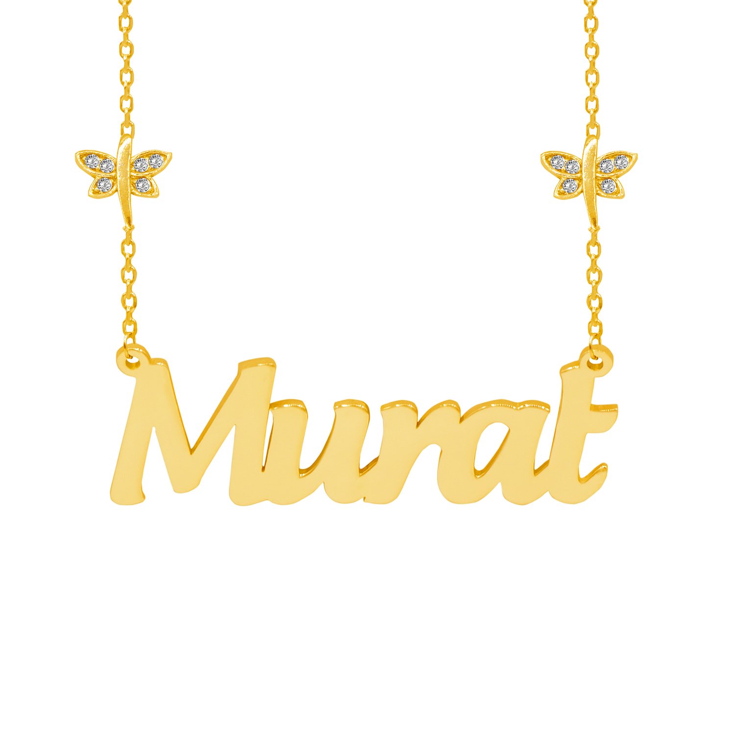 Gümüş Zinciri Çift Yusufçuk İsimli Kolye