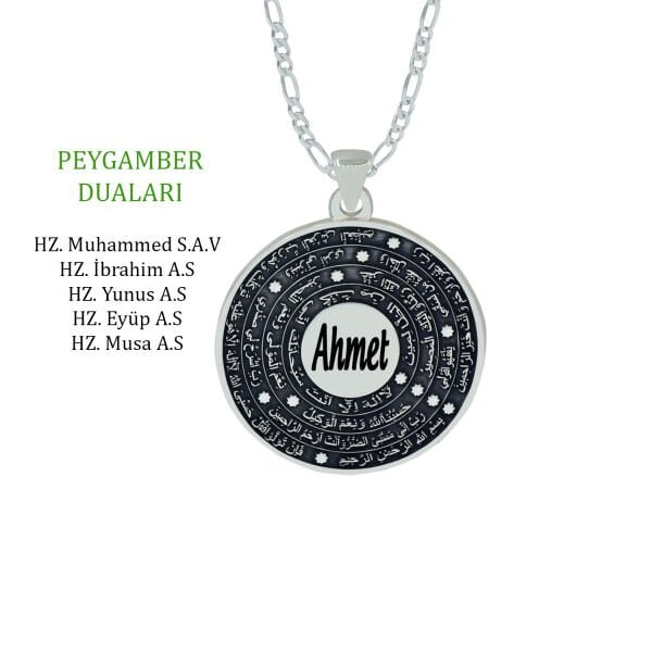 Gümüş Peygamber Duaları Erkek Kolye