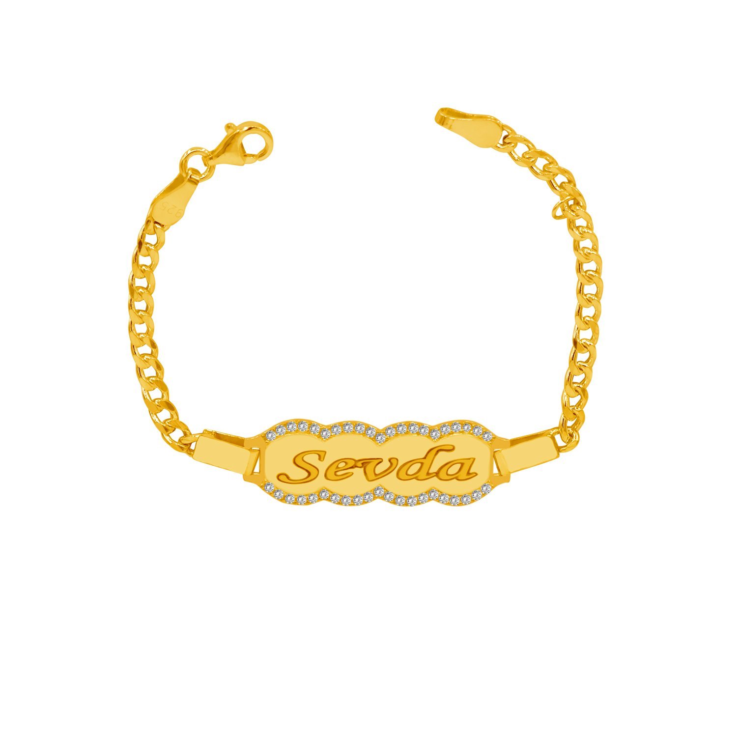 Gümüş Taşlı Bulut İsimli Çocuk Bileklik