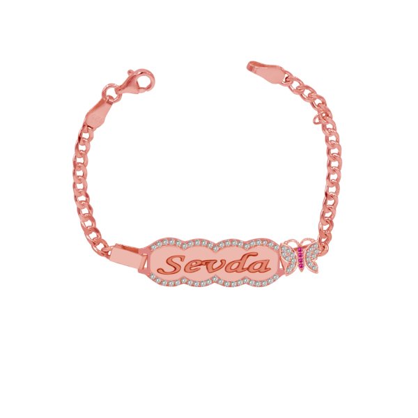 Gümüş Kız Çocuk İsimli Bileklik