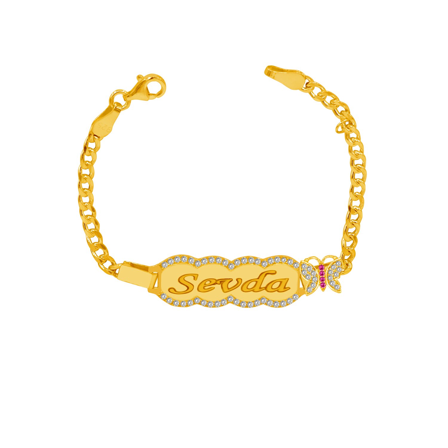 Gümüş Kız Çocuk İsimli Bileklik