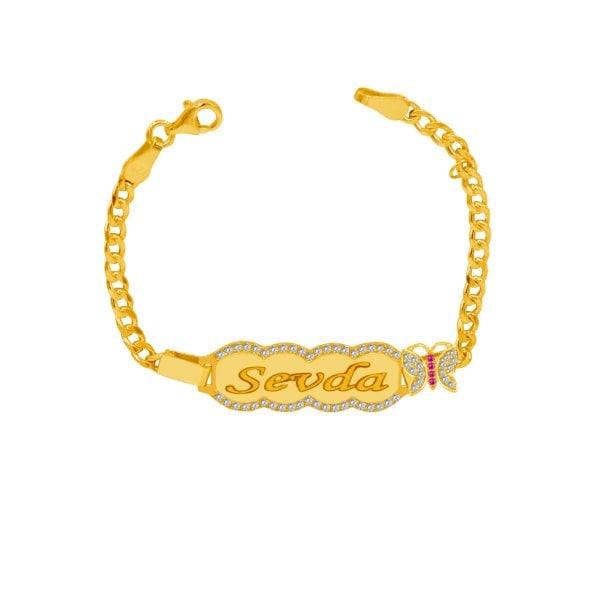 Gümüş Kız Çocuk İsimli Bileklik