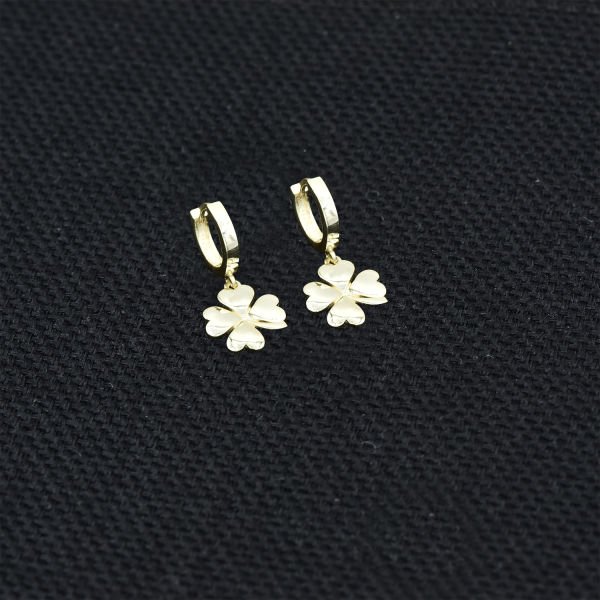 Gümüş Yonca Küpe