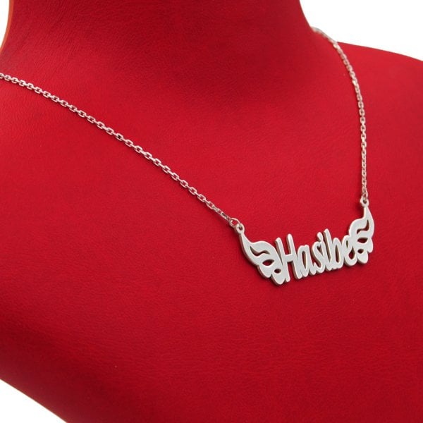 Gümüş Melek Kanatlı İsimli Kolye