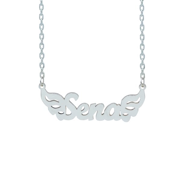 Gümüş Melek Kanatlı İsimli Kolye