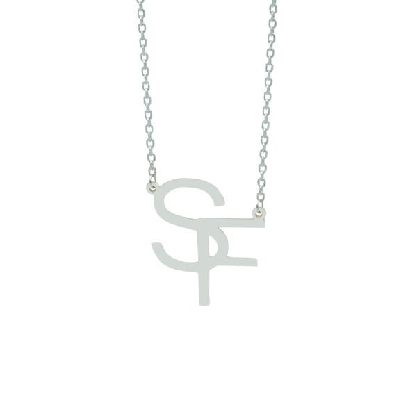 Gümüş Taşsız 2 Harfli Kolye