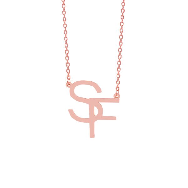 Gümüş Taşsız 2 Harfli Kolye