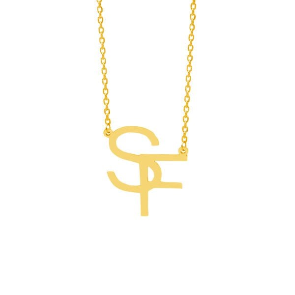 Gümüş Taşsız 2 Harfli Kolye