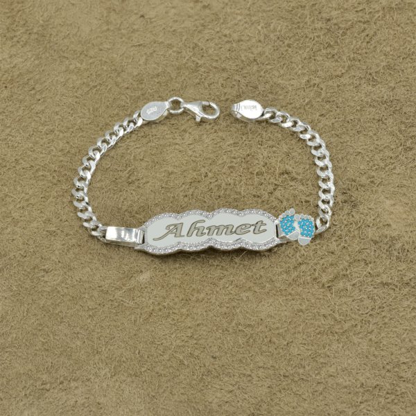 Gümüş İsimli Erkek Çocuk Bileklik