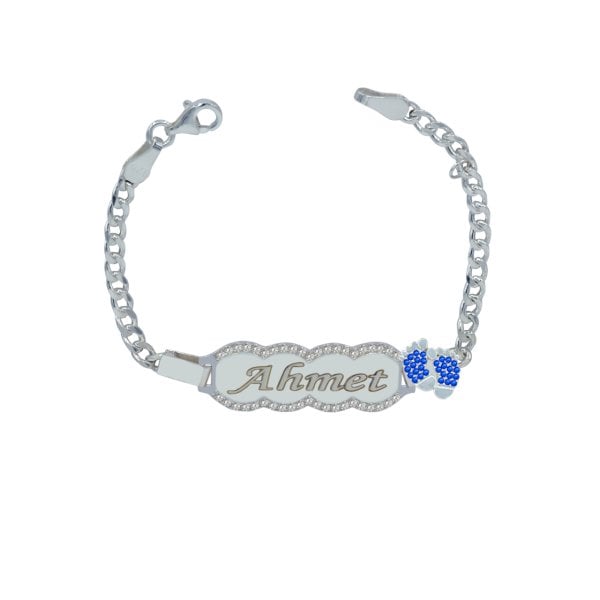 Gümüş Erkek Çocuk İsimli Künye