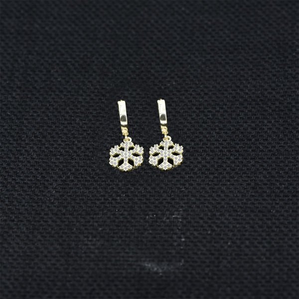 Gümüş Kar Tanesi Sallantılı Küpe