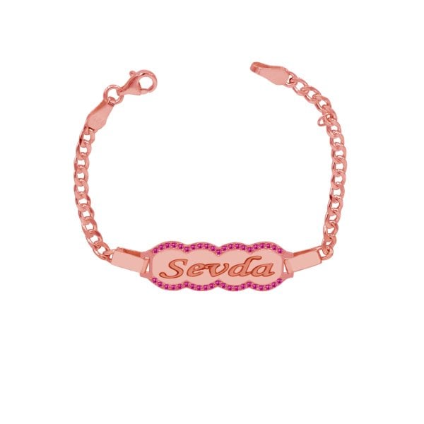 Gümüş Kız Çocuk İsimli Bileklik