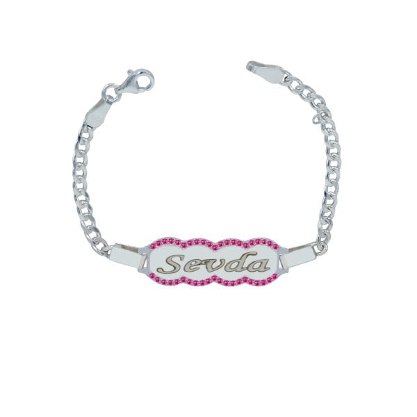 Gümüş Kız Çocuk İsimli Bileklik