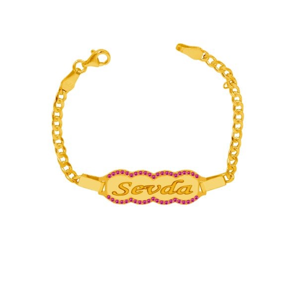 Gümüş Kız Çocuk İsimli Bileklik