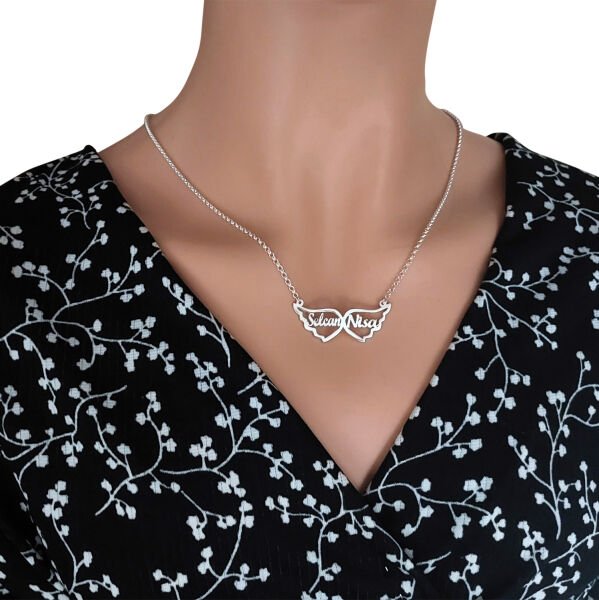 Gümüş Feriha Melek Tasarım İsimli Kolye