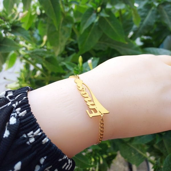 Gümüş Kişiye Özel Kalpli İsimli Bayan Bileklik