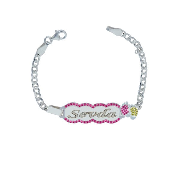 Gümüş Patikli Kız Çocuk Künyesi