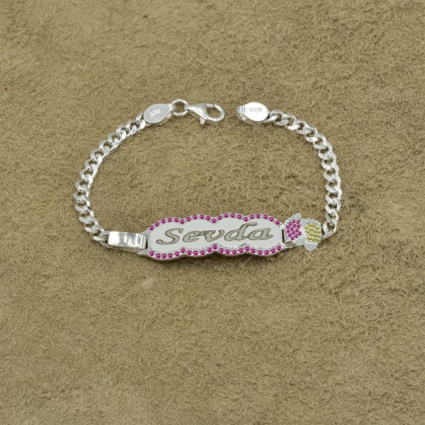 Gümüş Patikli Kız Çocuk Künyesi