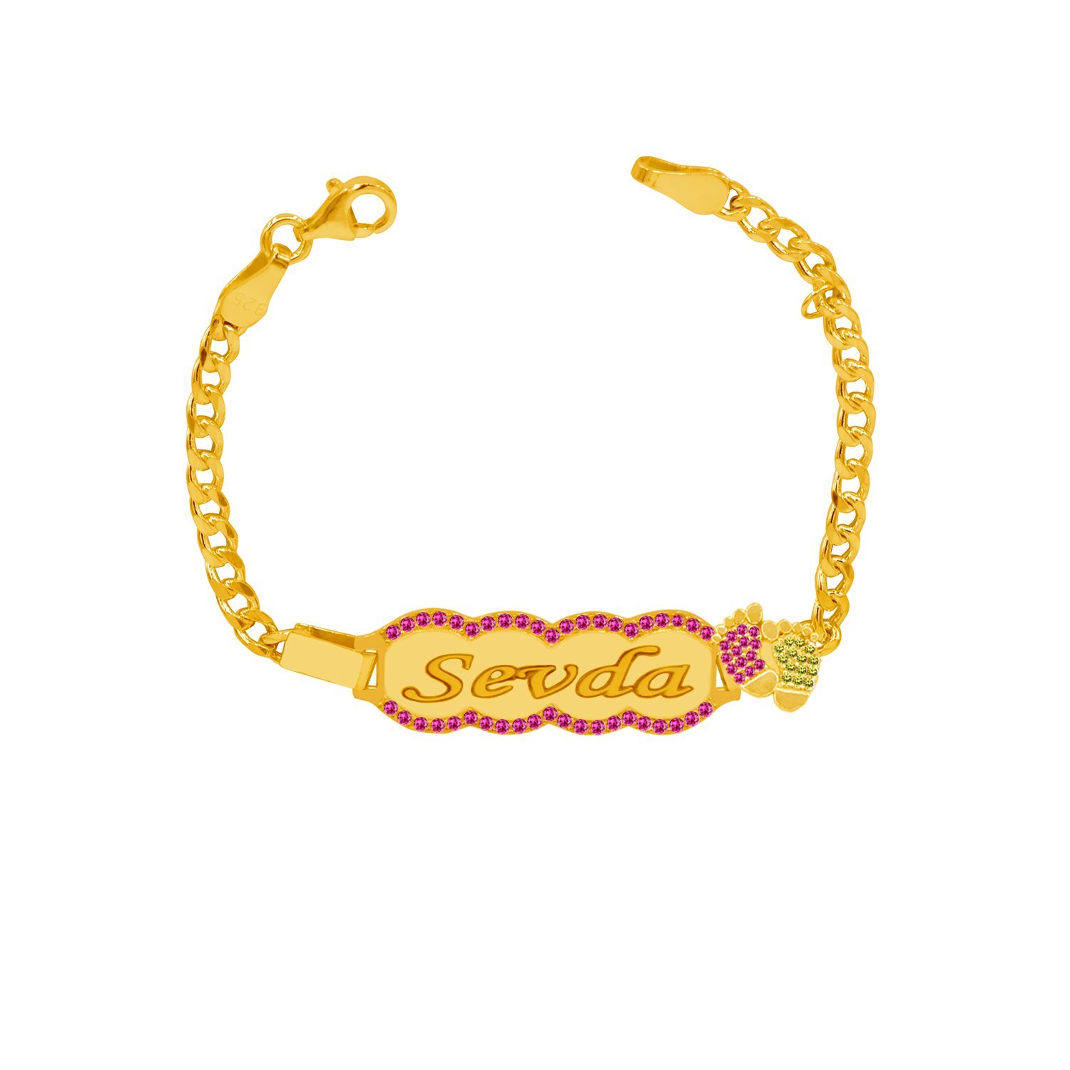 Gümüş Patikli Kız Çocuk Künyesi