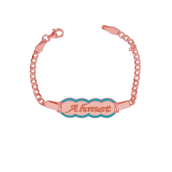 Gümüş Erkek Çocuk İsimli Bileklik