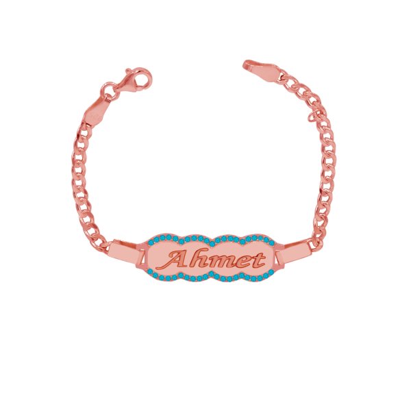 Gümüş Erkek Çocuk İsimli Bileklik