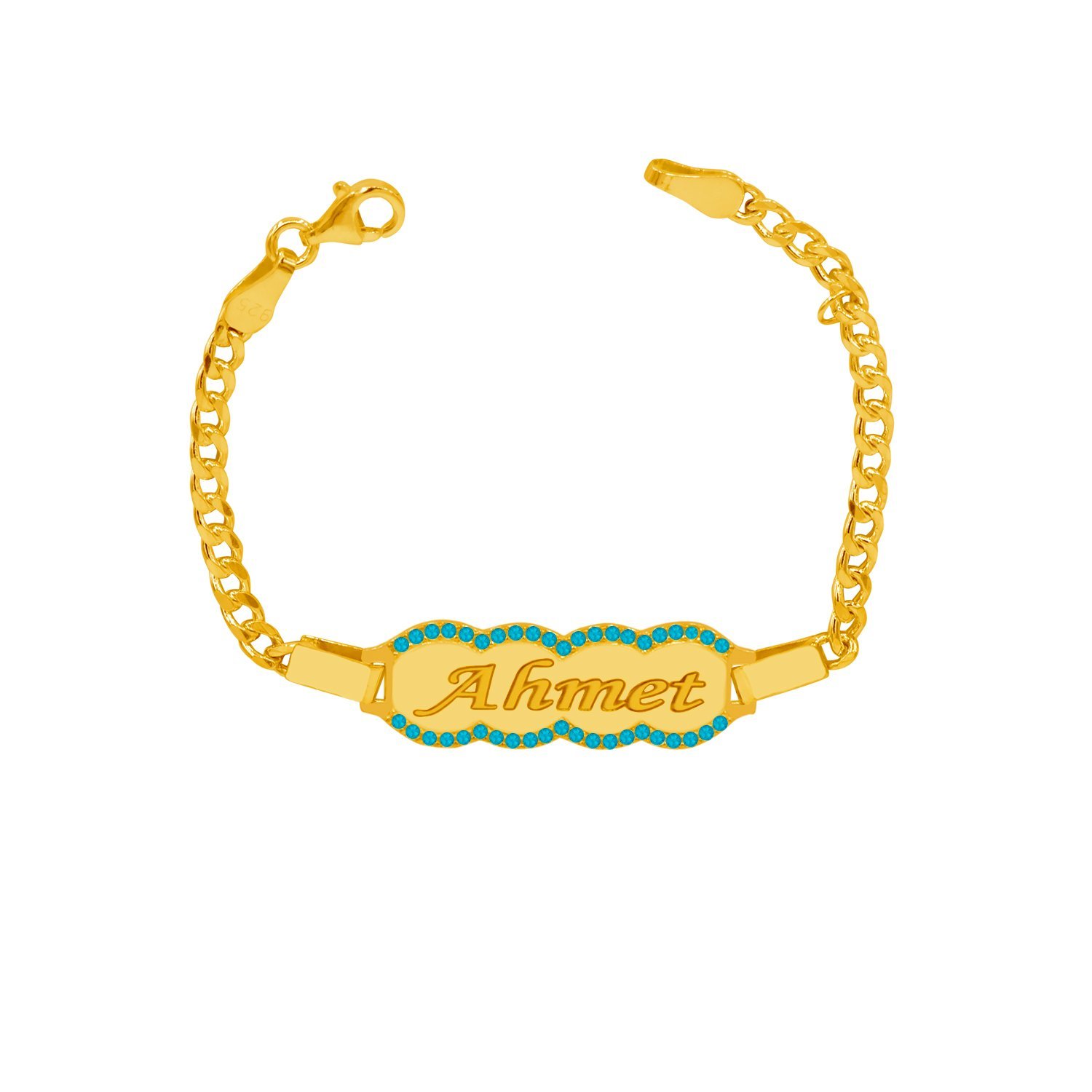 Gümüş Erkek Çocuk İsimli Bileklik