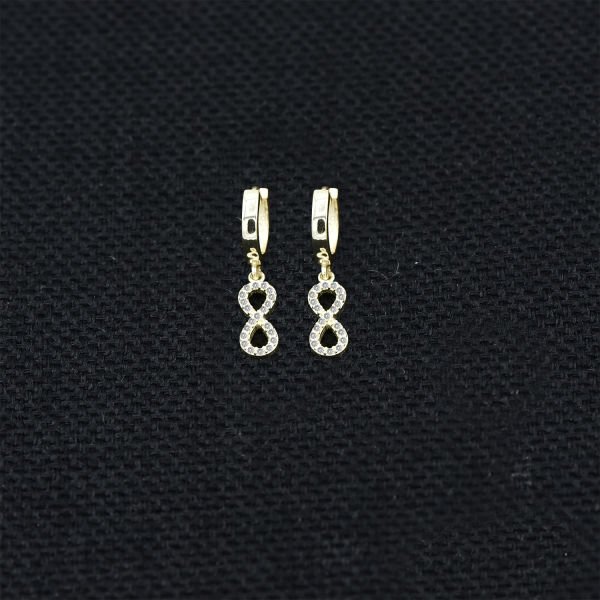 Gümüş Sonsuzluk Sallantılı Küpe