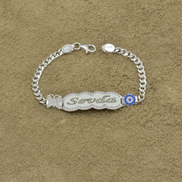 Gümüş İsimli Bebek Künyesi