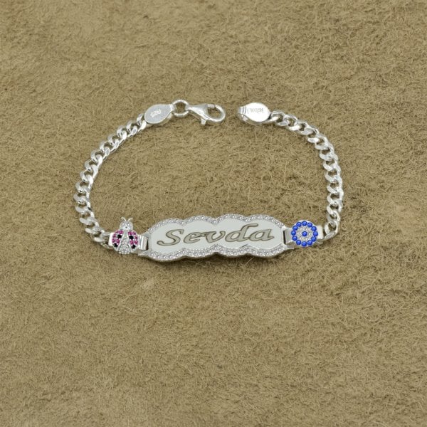 Gümüş Uğur Böceği İsimli Çocuk Bileklik