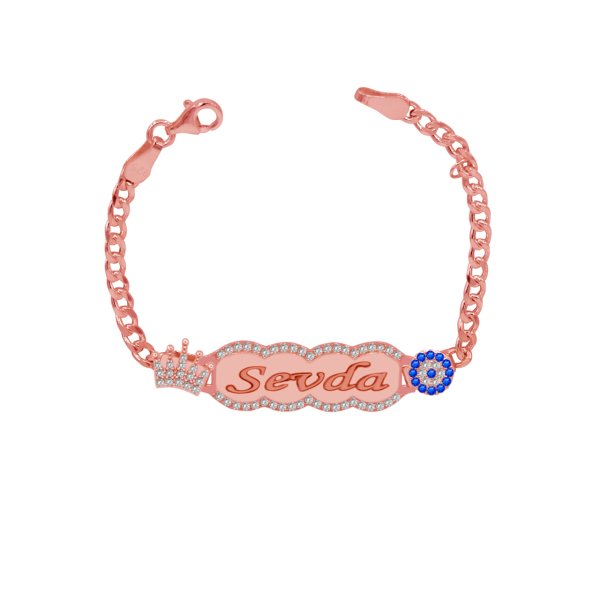 Gümüş Taşlı Bulutlu İsimli Çocuk Bileklik