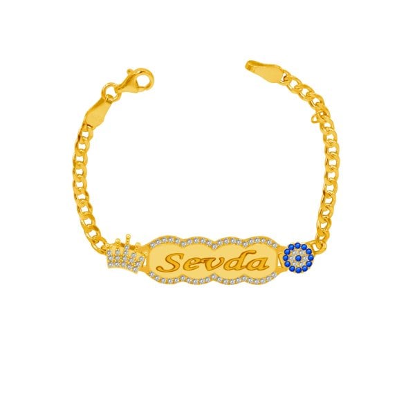 Gümüş Taşlı Bulutlu İsimli Çocuk Bileklik