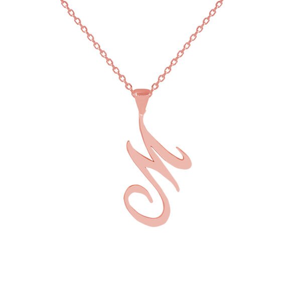 Gümüş Taşsız Harf Kolye