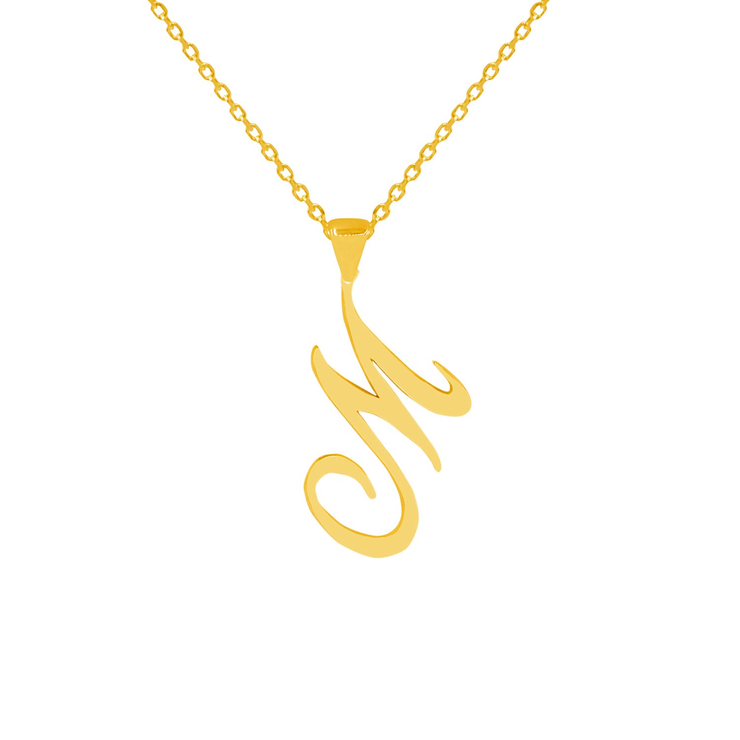 Gümüş Taşsız Harf Kolye