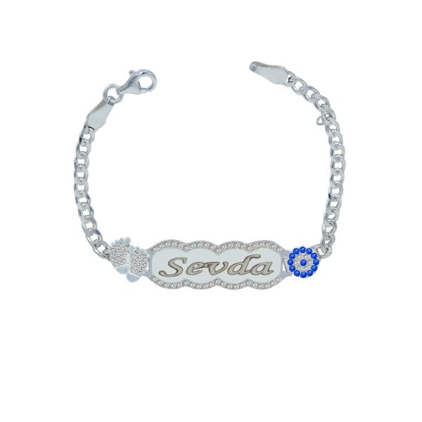 Gümüş İsimli Bebek Künyesi