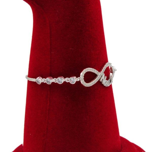 Gümüş Taşlı Sonsuzluk İsimli Bayan Bileklik