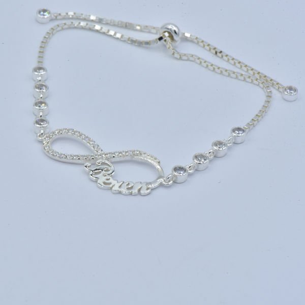 Gümüş Taşlı Sonsuzluk İsimli Bayan Bileklik