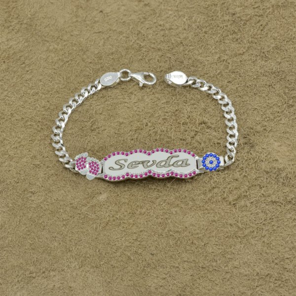 Gümüş Nazarlık İsimli Bebek Künyesi