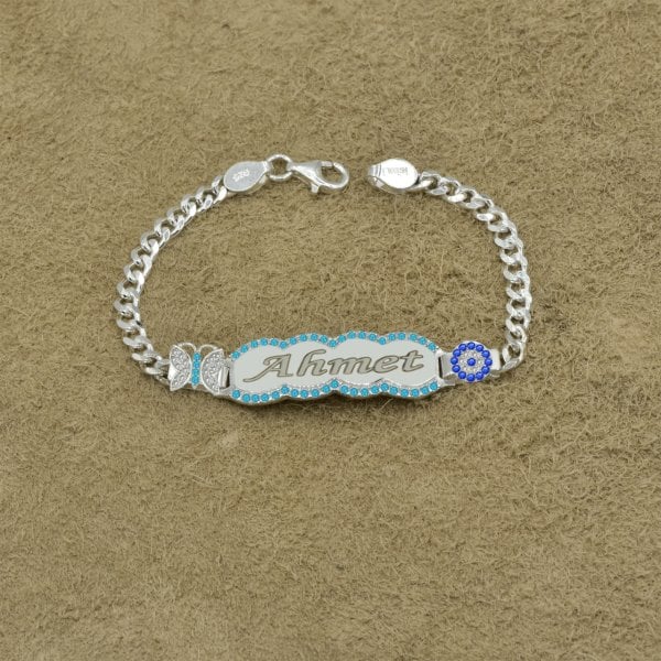 Gümüş İsimli Erkek Çocuk Bileklik