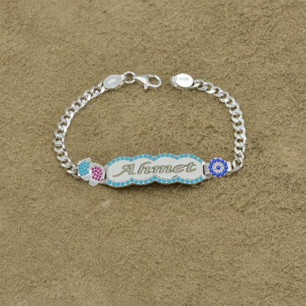 Gümüş İsimli Erkek Bebek Bilekliği