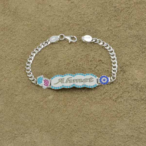 Gümüş İsimli Erkek Bebek Bilekliği