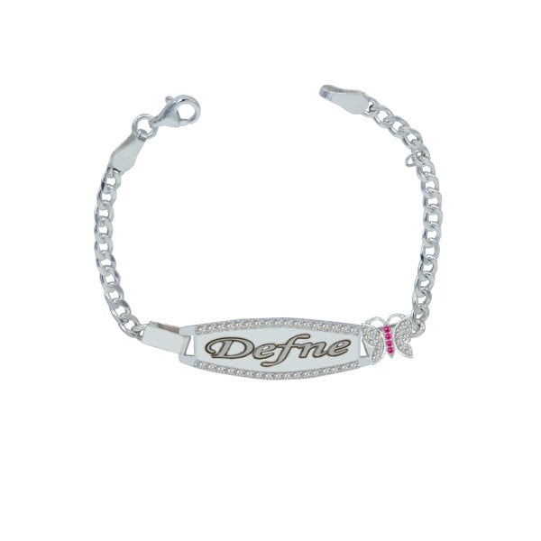 Gümüş İsimli Çocuk Bilekliği