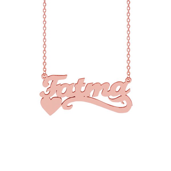 Gümüş Kişiye Özel Altı Kalp Tasarımlı İsimli Kolye