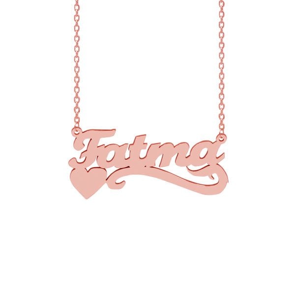 Gümüş Kişiye Özel Altı Kalp Tasarımlı İsimli Kolye