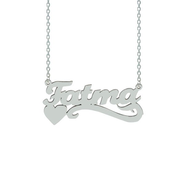 Gümüş Kişiye Özel Altı Kalp Tasarımlı İsimli Kolye