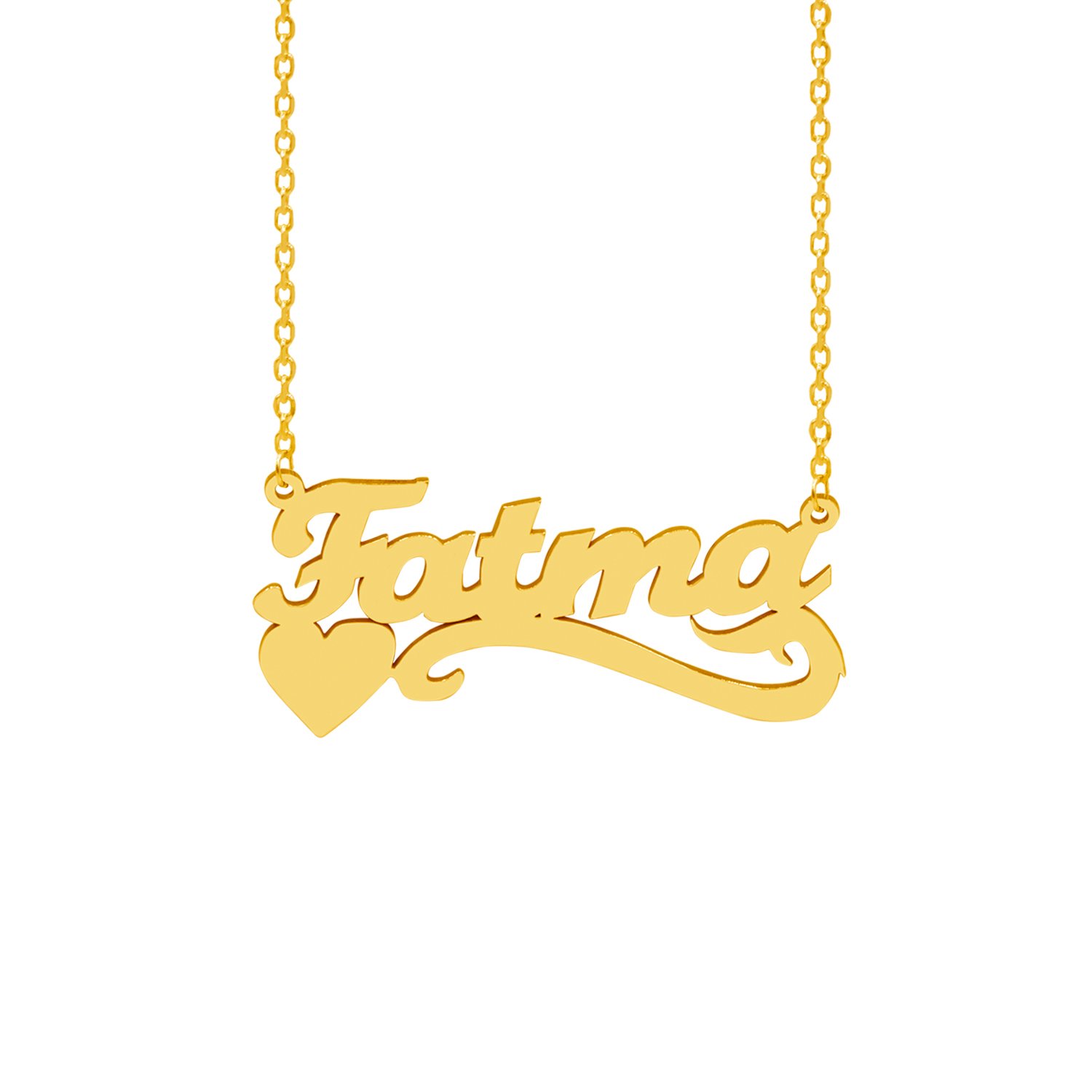 Gümüş Kişiye Özel Altı Kalp Tasarımlı İsimli Kolye